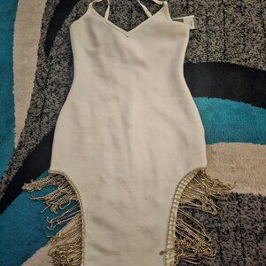 BRAND NEW WHITE BANDAGE DRESS BLING